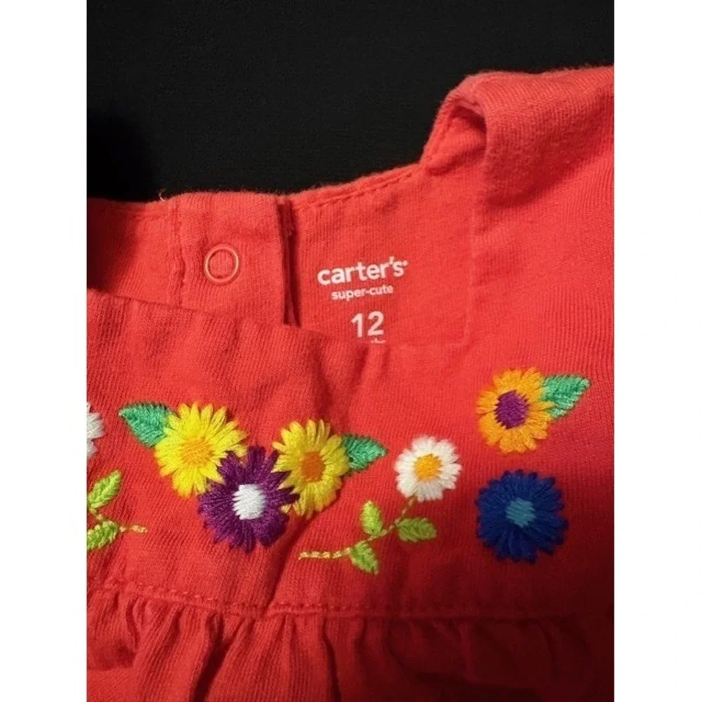 Coral colored tank dress with matching bloomers, Old Navy size 12 months